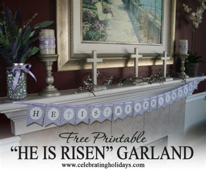 Easter Banner “He Is Risen” Garland