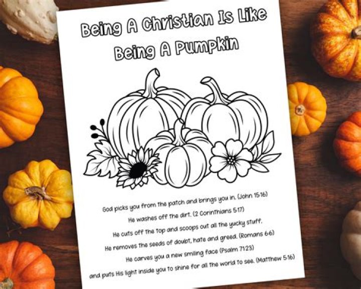Pumpkin Carving Coloring Pages with Bible Verses for Halloween