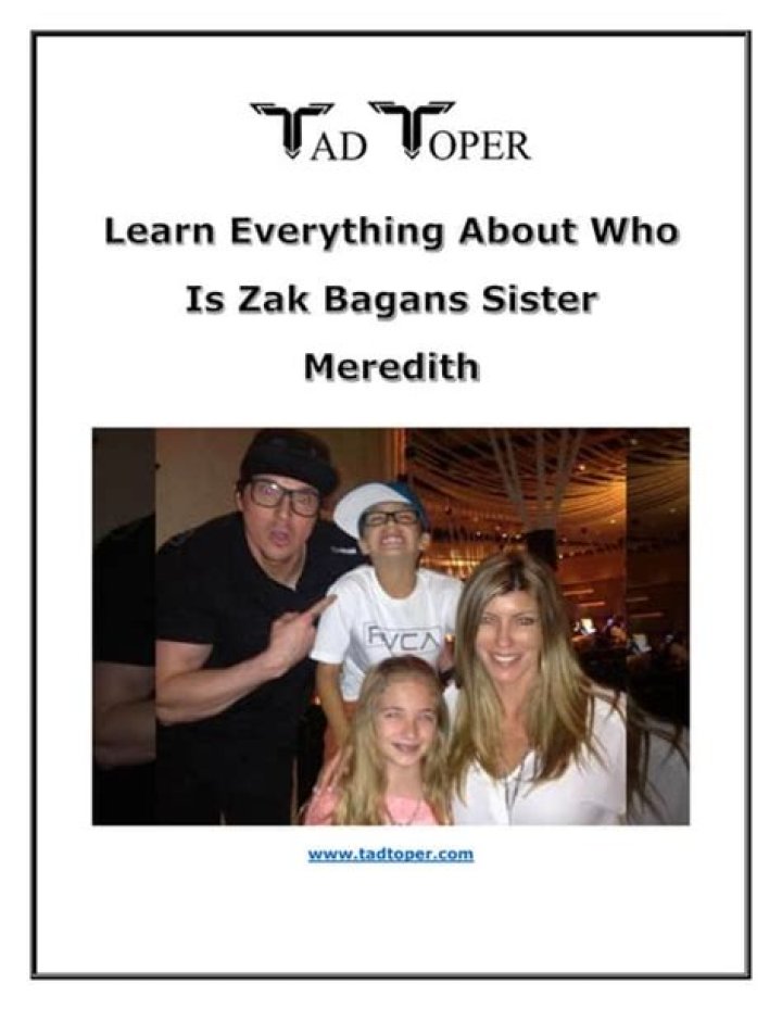 Zak Bagans's Big Sister Meredith Bagans Married Husband Michael Mixer and Has Two Children